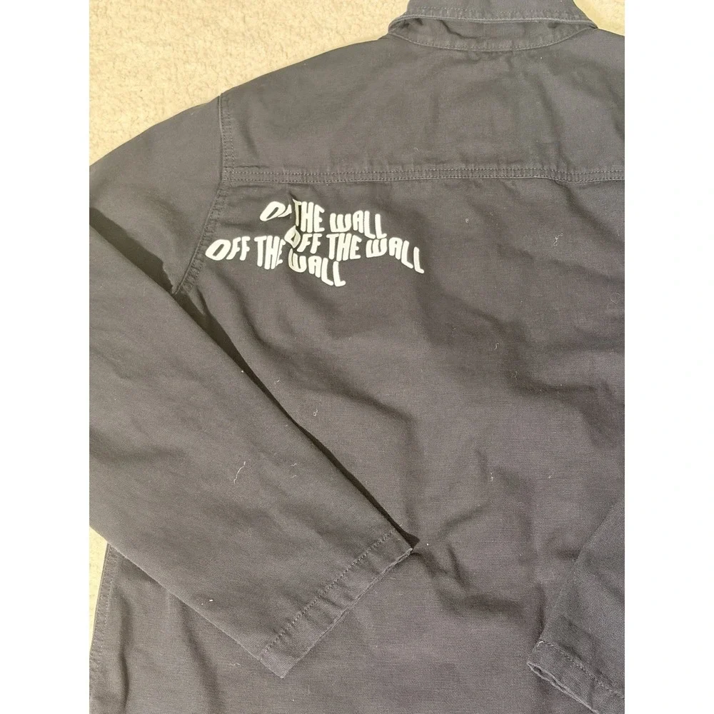 Vans Micro Dazed Drill Chore Coat Black Denim Jacket Tyson Peterson Graphic Logo